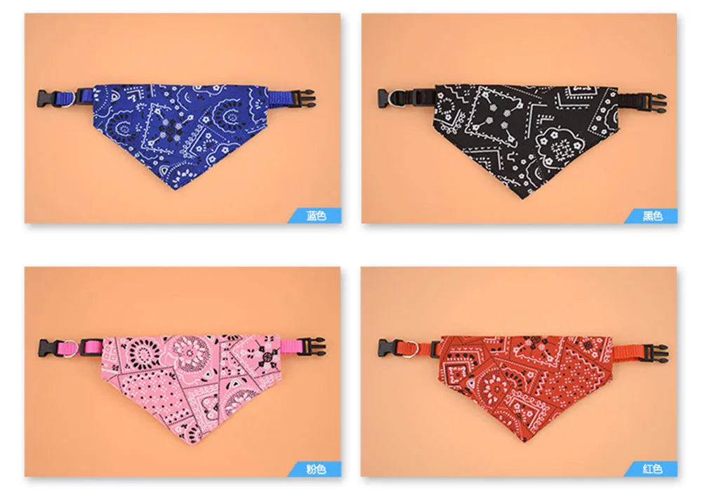 Adjustable Pet Bandana Collar Scarf