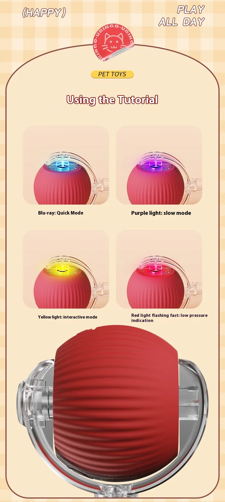 Electric Automatic Rolling Cat Ball
