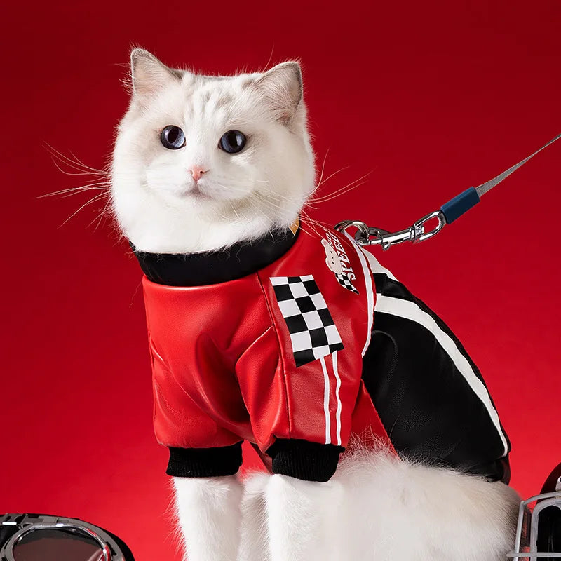 Cat Motorcycle Leather Jacket