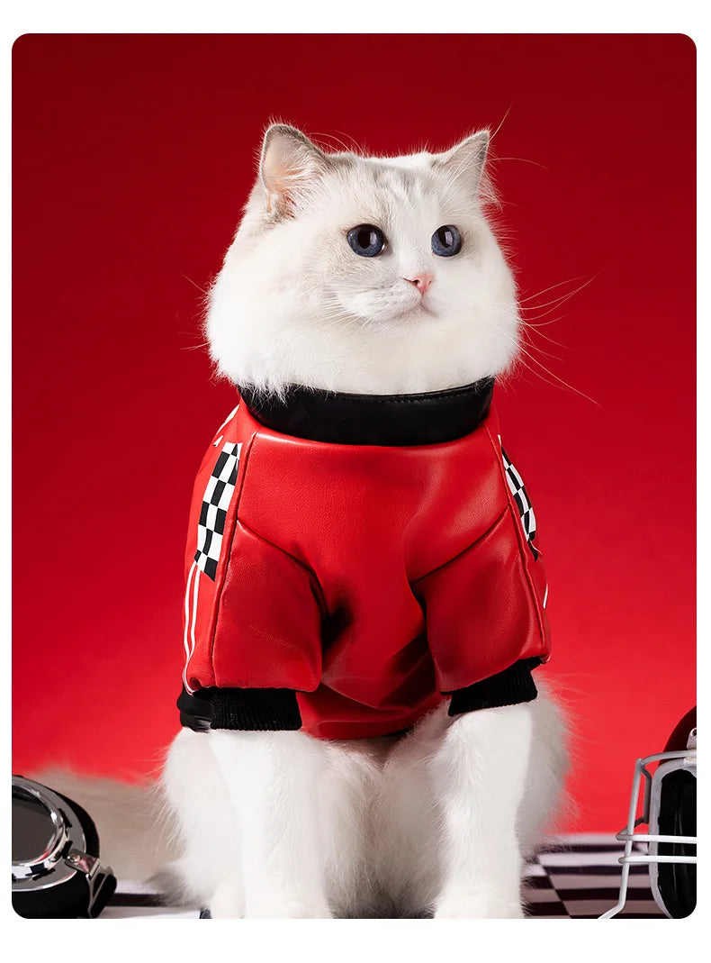 Cat Motorcycle Leather Jacket