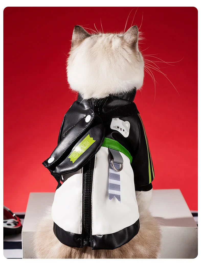 Cat Motorcycle Leather Jacket