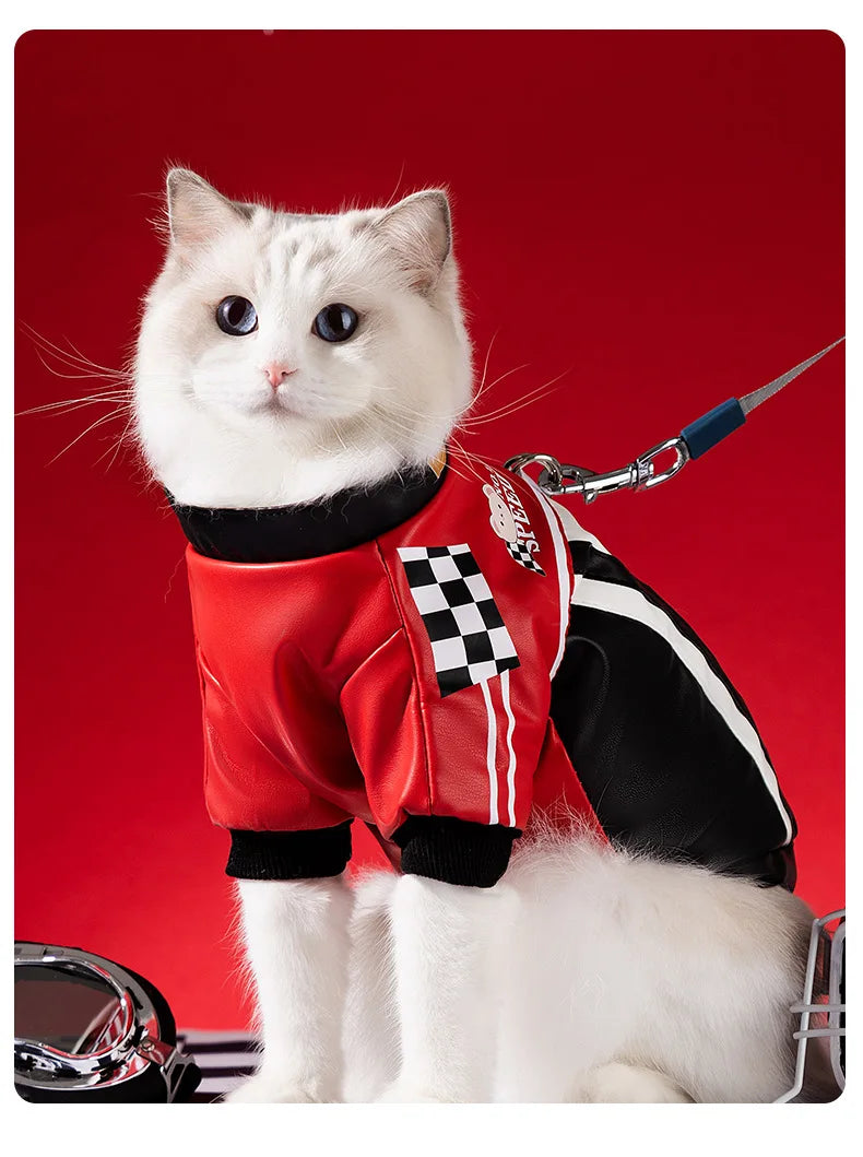 Cat Motorcycle Leather Jacket