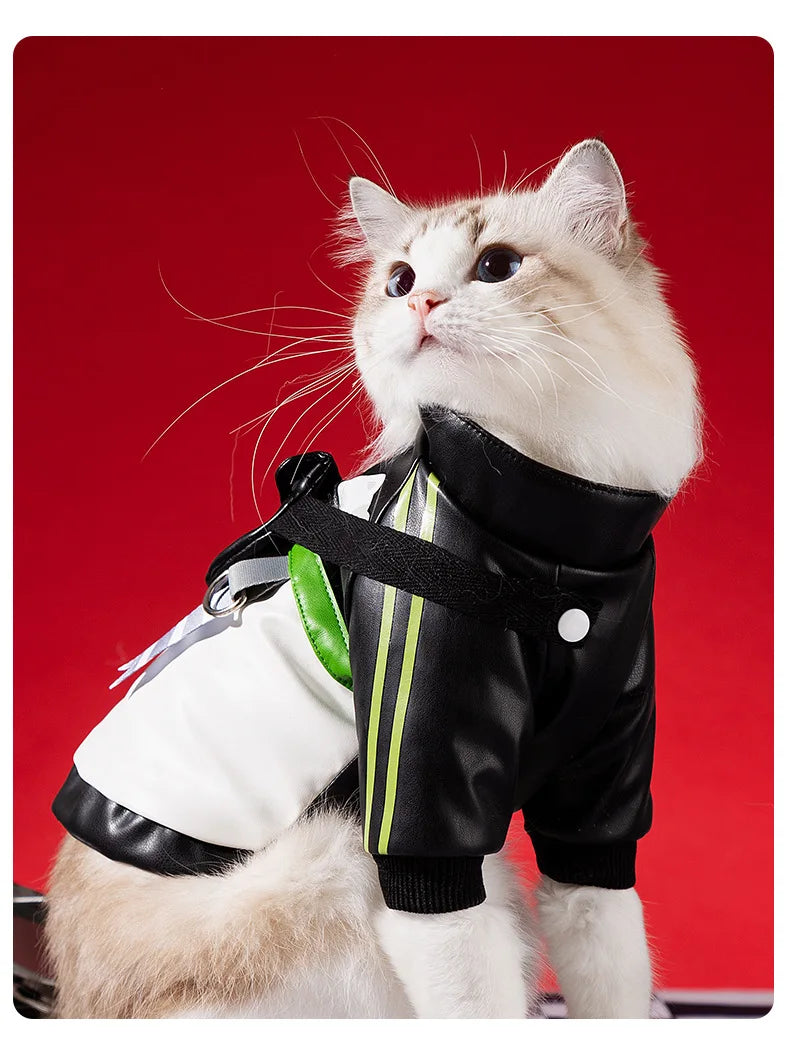 Cat Motorcycle Leather Jacket